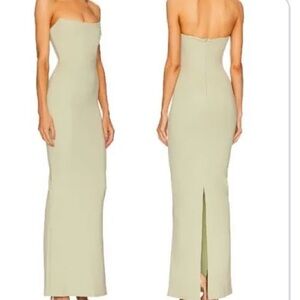 Michael Costello Strapless Pastel Green Dress
